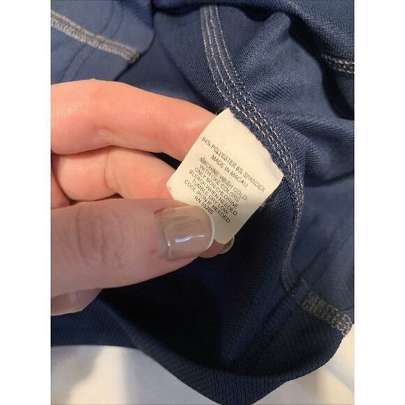 Express Mens Solid Navy Blue Crew Neck Long Sleeve T Shirt Top Medium - Picture 5 of 5